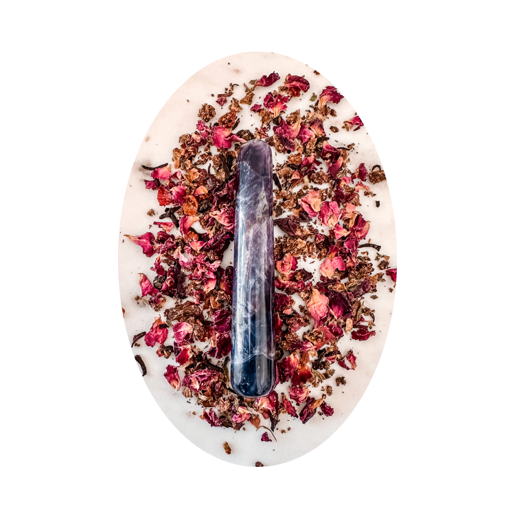 Amethyst Crystal Yoni wand