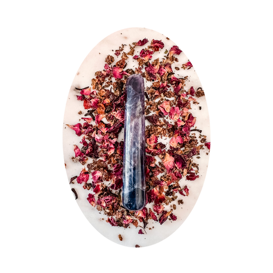 Amethyst Crystal Yoni wand